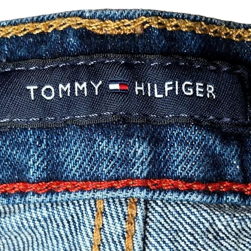 Tommy Hilfiger Men’s Straight Jeans in Dark Blue Wash Men’s 32/32